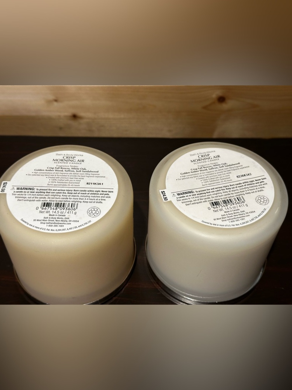 BNWT BATH & BODY WORKS 2 Morning Crisp Air candles - Picture 5 of 7